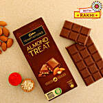 Fancy Meenakari Rakhi and Almond Treat Chocolate