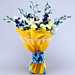 Beautiful Blue Orchids & Mixed Flowers Bunch