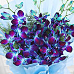 Mesmerising Blue Orchids Bouquet