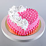 Sweet Rose Heart Chocolate Cake- Half Kg