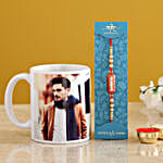 Designer Rakhi & Personalised Photo Mug