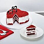 Cream Red Velvet Heart Cake 1kg