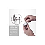 Rounded Clip-on Cable Sticker White - Set of 9