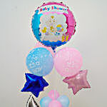 Blue & Pink Baby Shower Balloon Bouquet