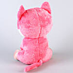 Mirada Dark Pink Cat With Glitter Eyes Soft Toy