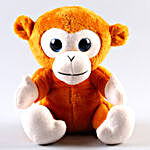 Mirada Light Brown Glitter Eye Monkey Soft Toy