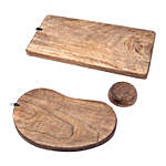 Printed Wooden Serving Tray With Bowl