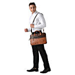 Vivinkaa Coffee & Tan Laptop Bag