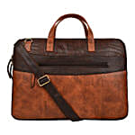 Vivinkaa Coffee & Tan Laptop Bag