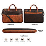 Vivinkaa Coffee & Tan Laptop Bag
