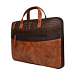 Vivinkaa Coffee & Tan Laptop Bag