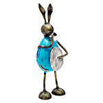 Handpainted Blue Rabbit Showpiece