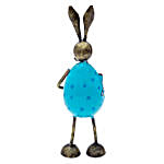 Handpainted Blue Rabbit Showpiece
