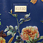 Kleio Floral Printed Royal Blue Tote Bag