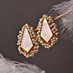 Mother Of Pearl 18 Kt Gold Polished Earrings
