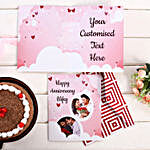 Personalised Pink Anniversary Greeting Card