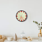 Personalised Red Hearts Wall Clock