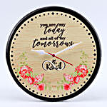Personalised You Are My Today & Tomorrow Wall Clock