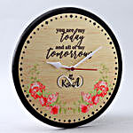 Personalised You Are My Today & Tomorrow Wall Clock