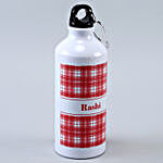 Personalised Checkered Water Bottle