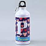 Personalised Heart Water Bottle Hand Delivery