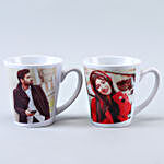 Set Of 2 Personalised Conical Mugs
