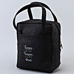 Personalised Black Lunch Bag