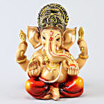 4 Colourful Diyas & Raja Ganesha Idol