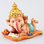 4 Swastik Diyas & Cute Bal Ganesha Idol