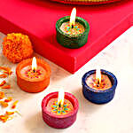 Blissful Diwali Set Of 4 Tealight Diyas