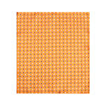 Orange Geometric Design Tie With Pocket Square