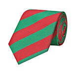 Green & Red Striped Necktie
