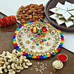 Bhai Dooj Celebration Beads Thali With Dry Fruits & Sweets