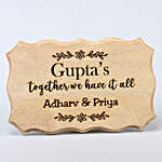 Personalised Family Love Name Plate