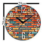 Brick Texture Multicoloured Wall Clock