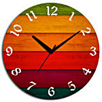 Multicoloured Wooden Wall Clock