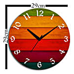 Multicoloured Wooden Wall Clock