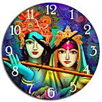 Radha Krishna Multicoloured Wall Clock