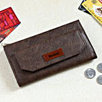 Personalised Dark Brown Ladies Wallet