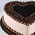 Delicious Heart Shaped Chocolate Cake- Eggless Half Kg