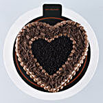Delicious Heart Shaped Chocolate Cake- Eggless Half Kg
