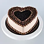 Delicious Heart Shaped Chocolate Cake- Half Kg