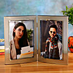 Personalised Double Photo Frame- Silver