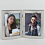 Personalised Double Photo Frame- Silver