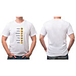 7 Days Emojis Unisex White T-Shirt- Large