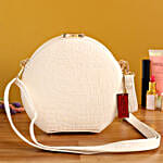 Personalised Round Shaped White Sling Bag