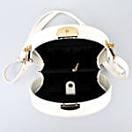 Personalised Round Shaped White Sling Bag