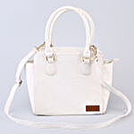 Personalised Square Shaped White Sling Bag