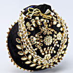 Black Gotta Patti Designer Potli Bag