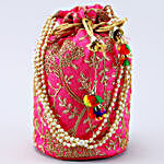 Gold Embroidered Potli Bag